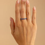 Sterling Silver Gracie Sapphire CZ Eternity Ring