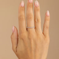 Sterling Silver 2.5mm Thin Amethyst CZ Band Ring