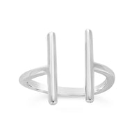 Sterling Silver Parallel Bar Ring