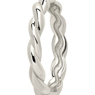 Sterling Silver Nixie Twist Band Ring