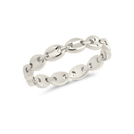 Sterling Silver Janie Anchor Chain Ring
