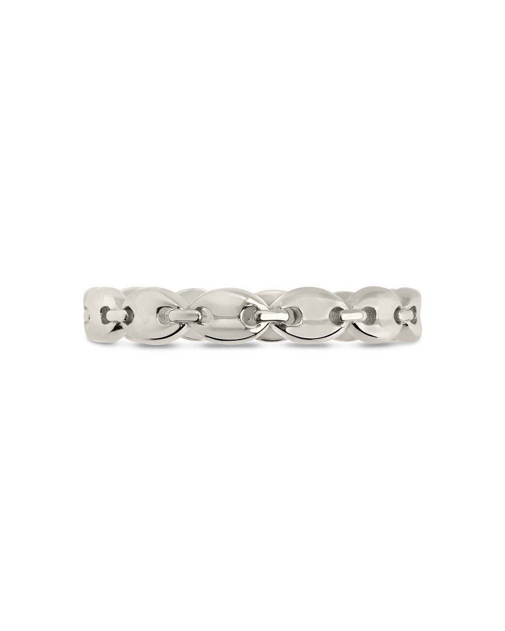 Sterling Silver Janie Anchor Chain Ring