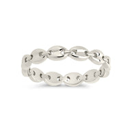 Sterling Silver Janie Anchor Chain Ring