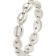 Sterling Silver Janie Anchor Chain Ring