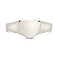 Sterling Silver Cora Heart Signet Ring