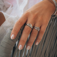Sterling Silver Cora Heart Signet Ring