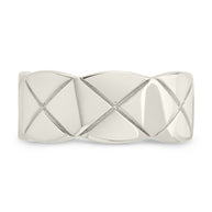 Sterling Silver Audrey Quilted Textured Ring