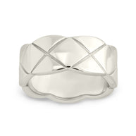 Sterling Silver Audrey Quilted Textured Ring