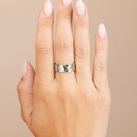 Sterling Silver Audrey Quilted Textured Ring
