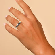 Sterling Silver Dixie Ribbed Signet Ring