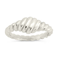 Sterling Silver Paula Ribbed Ring