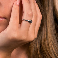 Sterling Silver Paula Ribbed Ring