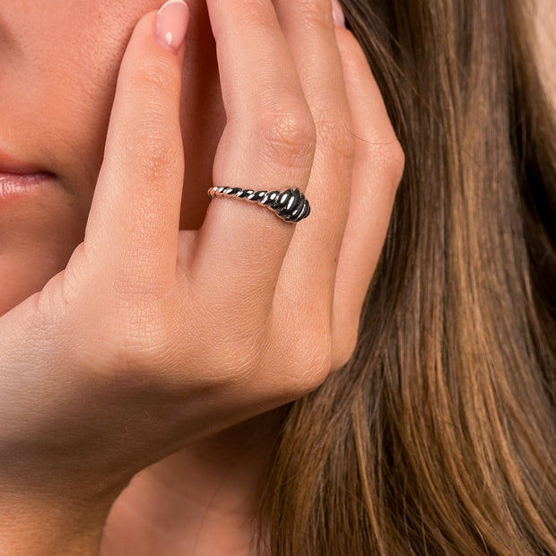 Sterling Silver Paula Ribbed Ring