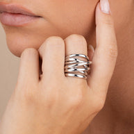 Sterling Silver Rebecca Layered Stacking Ring