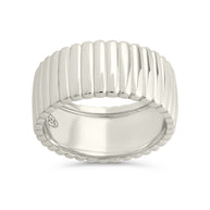 Sterling Silver Robyn Ribbed Band Ring