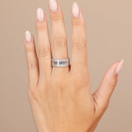 Sterling Silver Robyn Ribbed Band Ring