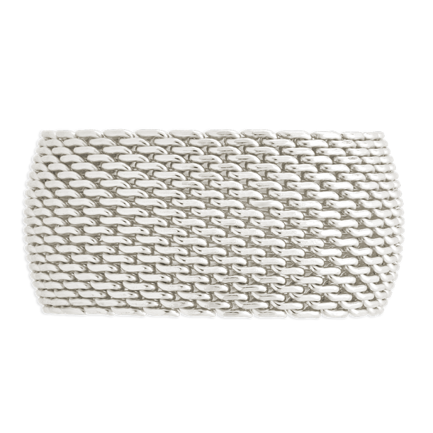 Sterling Silver Wide Mesh Ring