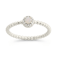 Sterling Silver Layla Opal Textured Ring