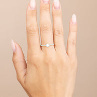 Sterling Silver Layla Opal Textured Ring