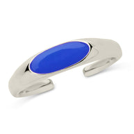 Sterling Silver Enamel Open Signet Ring