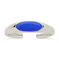Sterling Silver Enamel Open Signet Ring