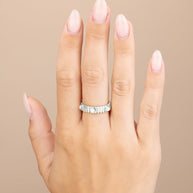 Sterling Silver Terry Pearl Studded Textured Ring