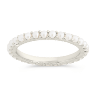 Sterling Silver Gianna Pearl Eternity Ring