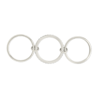 Sterling Silver Dominika CZ Link Stacking Ring