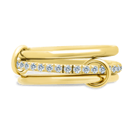 Sterling Silver Dominika CZ Link Stacking Ring