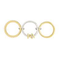 Sterling Silver Birgitta CZ Link Stacking Ring