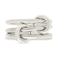 Sterling Silver Jasmin Link Stacking Ring