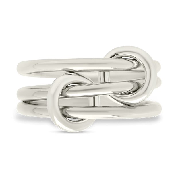 Sterling Silver Jasmin Link Stacking Ring