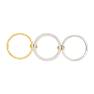 Sterling Silver Dominika CZ Link Stacking Ring