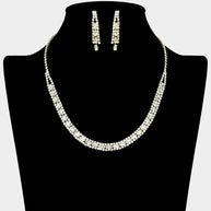 Rhinestone Paved U Shaped Necklace