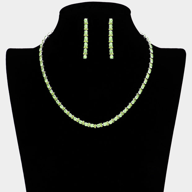 Rhinestone Cluster Necklace
