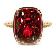 Sterling Silver Elongated Cushion Garnet CZ Cocktail Ring