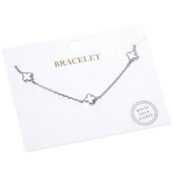 Gold Dipped Triple Quatrefoil Link Bracelet