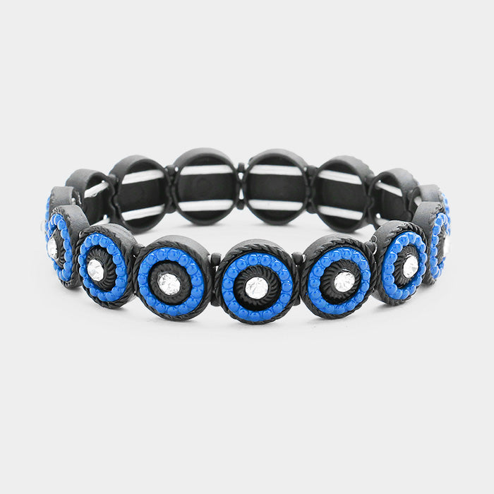 Round Boho Beaded Stretch Bracelet