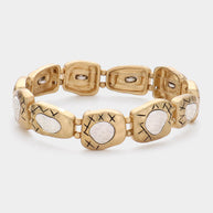 Hammered Metal Stretch Bracelet