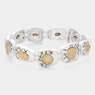 Hammered Metal Stretch Bracelet