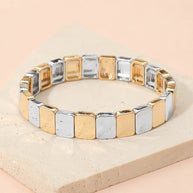 Square Metal Stretch Bracelet