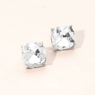 Square Cushion Stud Earrings