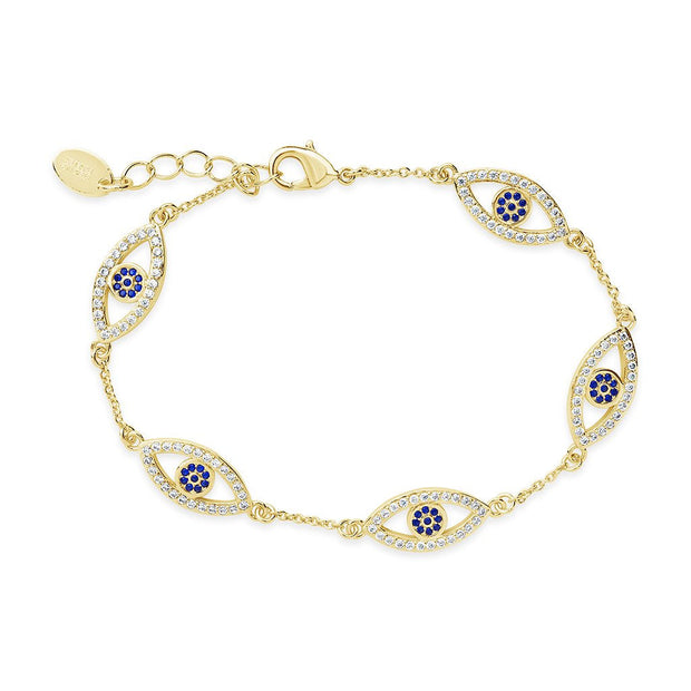 Evil Eye Bracelet with CZ
