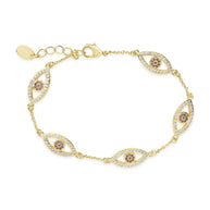 Evil Eye Bracelet with CZ