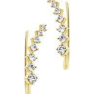 Graduated CZ Crawler Earrings