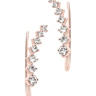 Graduated CZ Crawler Earrings