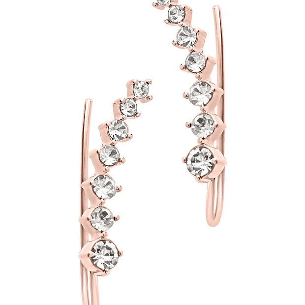Graduated CZ Crawler Earrings
