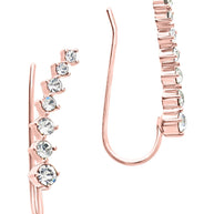 Graduated CZ Crawler Earrings