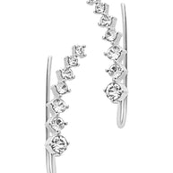 Graduated CZ Crawler Earrings
