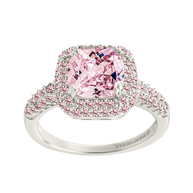 Sterling Silver Pink CZ Legacy Ring